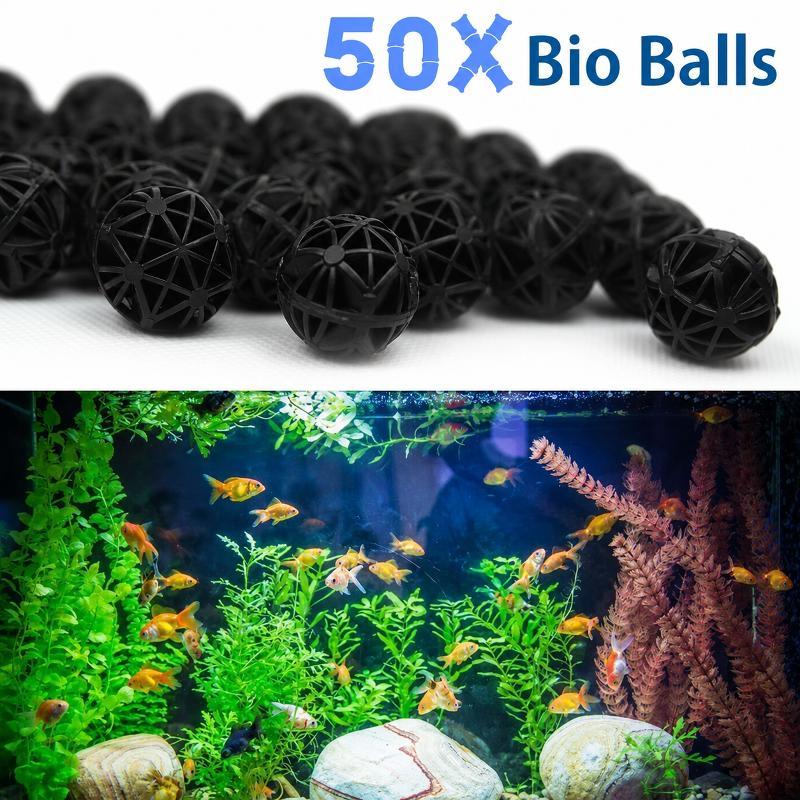 Aquarium Marine Fish - 50 Stück 16mm Aquarium Bio-Filterbälle Fischbecken