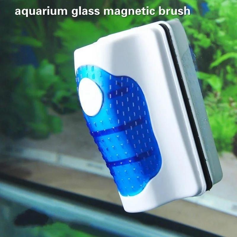 Marine Aquarium Glass Cleaner - Aquarium-Glasschaber, schwimmende magnetische Aquariumbürste, Algenentferner, Reinigungswerkzeug