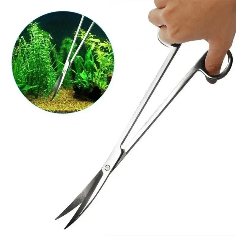 Marine Aquarium Glass Cleaner - Aquariumschere, extra langes Reinigungswerkzeug aus Edelstahl,