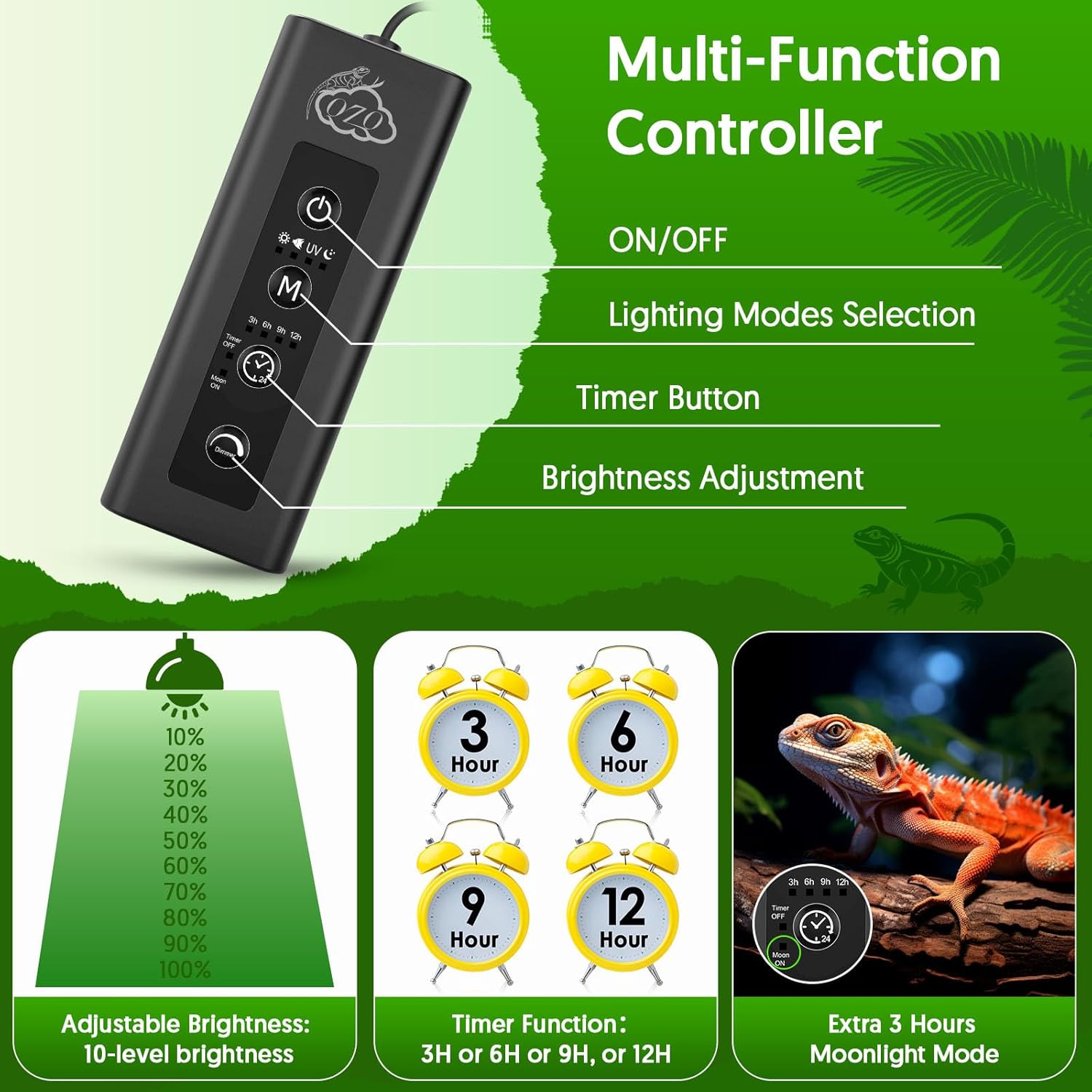 24 W LED UVA UVB Reptilienlamp – Marine Aquarium Led Lights Bewertung und Preis