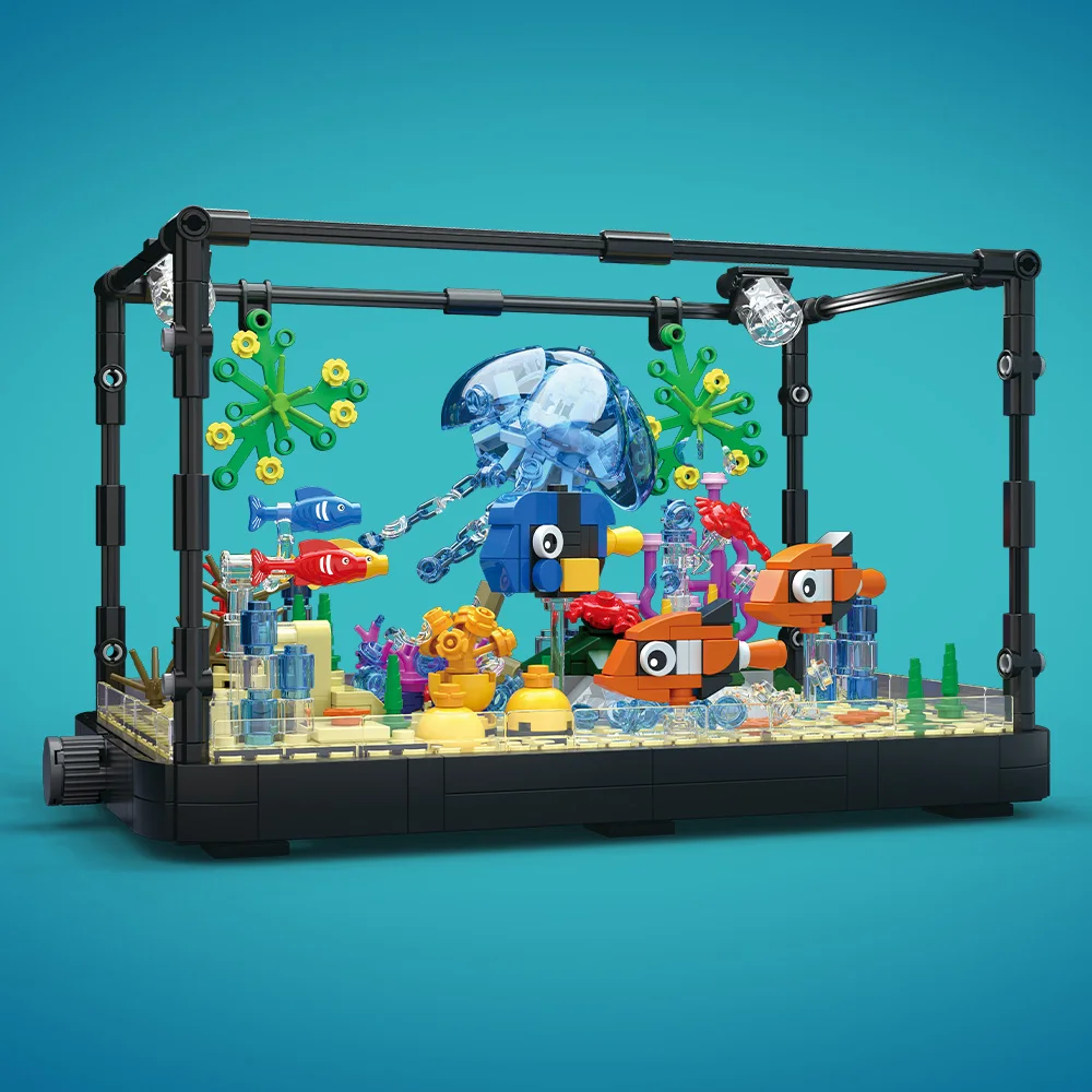 Aquarium-Baustein-Set mit Lich – Aquarium Marine Fish Bewertung und Preis